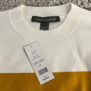 French Connection Babysoft Stripe Sweater NWT size L